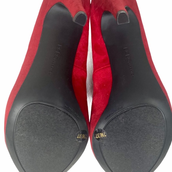 BCBGENERATION Parade Suede Red Platform High Heel 2000s - Picture 10 of 14